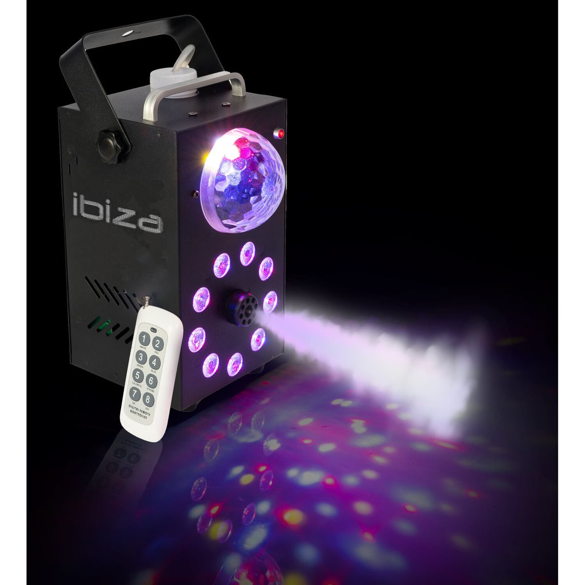 Ibiza Røgmaskine m. RGB og Astro Effekt (700W)