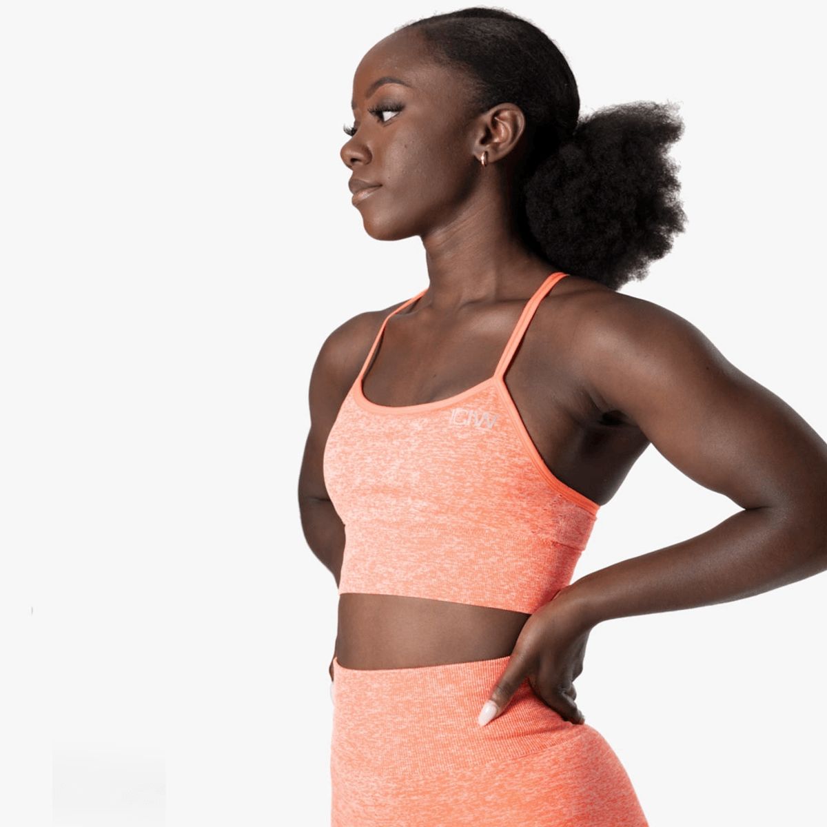 ICANIWILL Queen Mesh Sports Bra Neon Orange