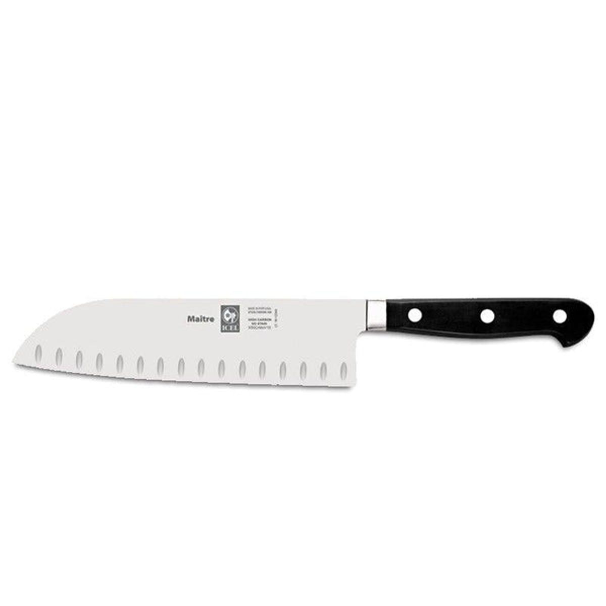 Icel Kokkekniv Santoku 18 cm Icel maitre - med luftskær