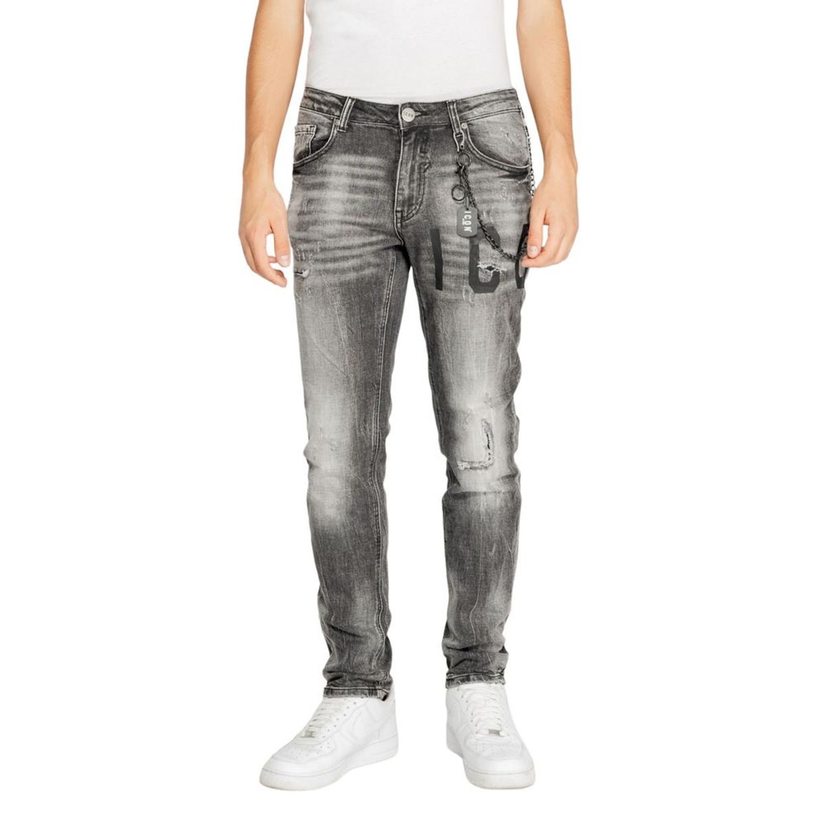 Icon Gray Cotton Jeans & Pant