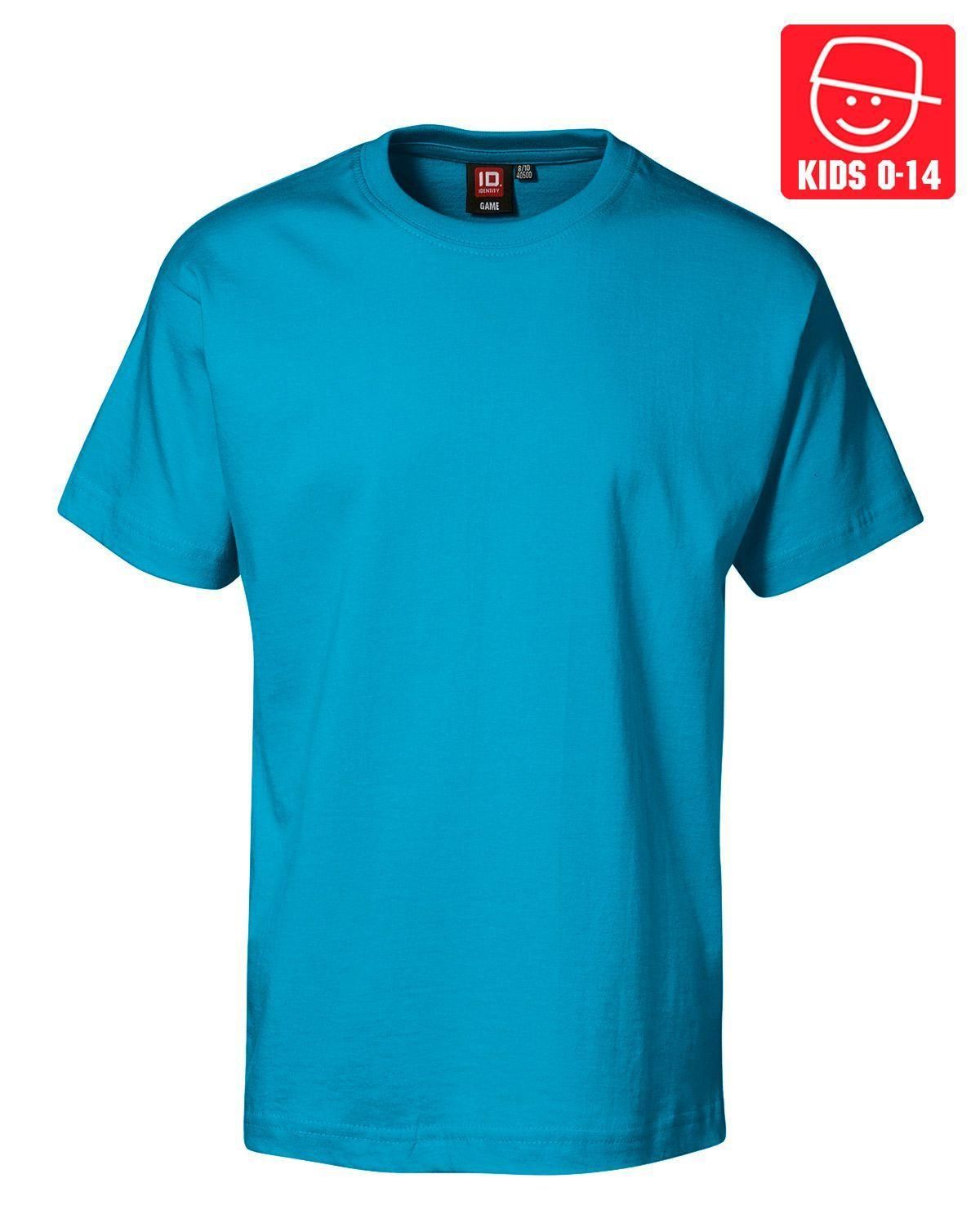 ID Basic T-Shirts Børn Cyan