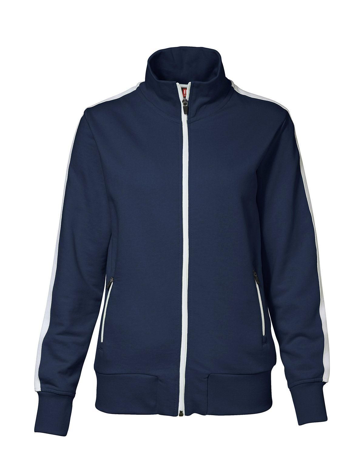 ID Cardigan m. Kontraststribe Dame Navy