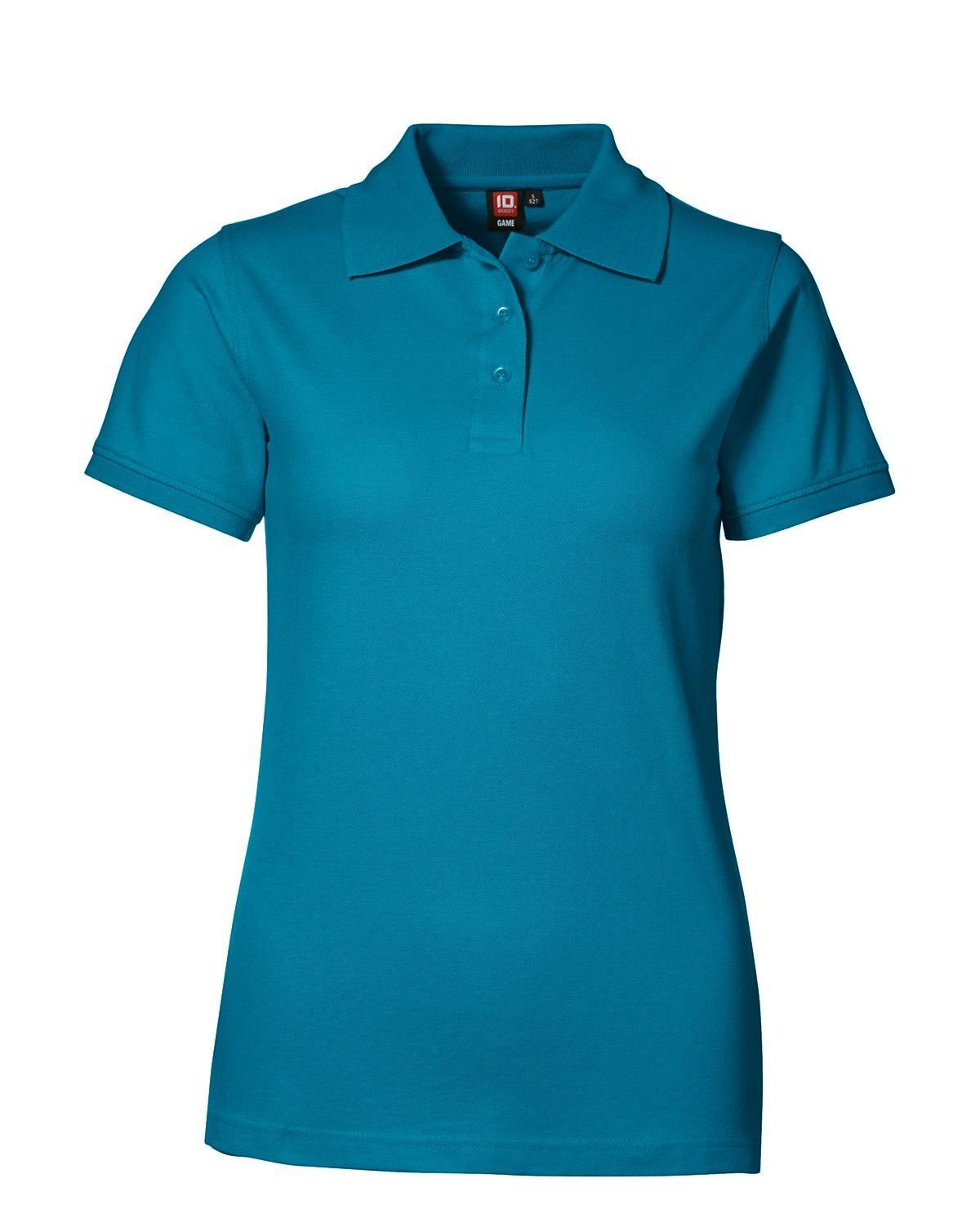 ID Feminin Stretch Polo Trøje Turkis