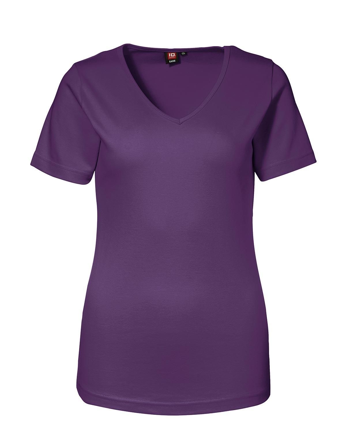 ID Feminin V-hals T-Shirt Lilla