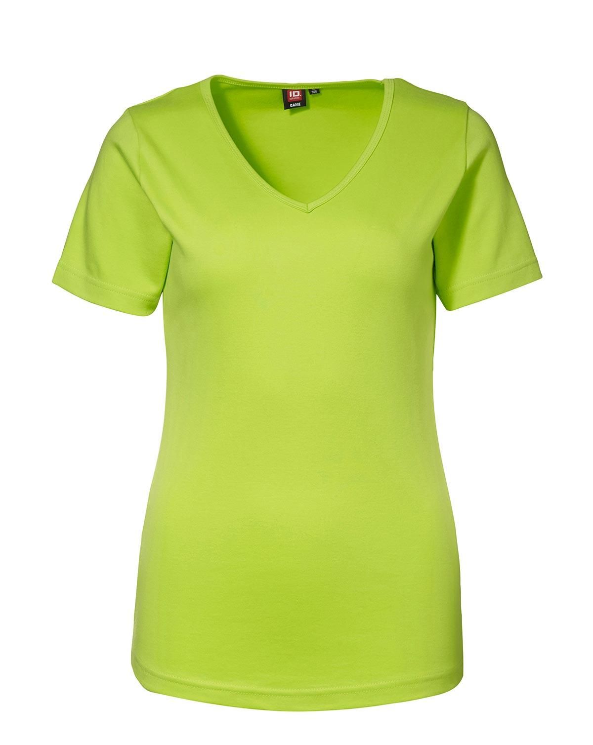 ID Feminin V-hals T-Shirt Lime