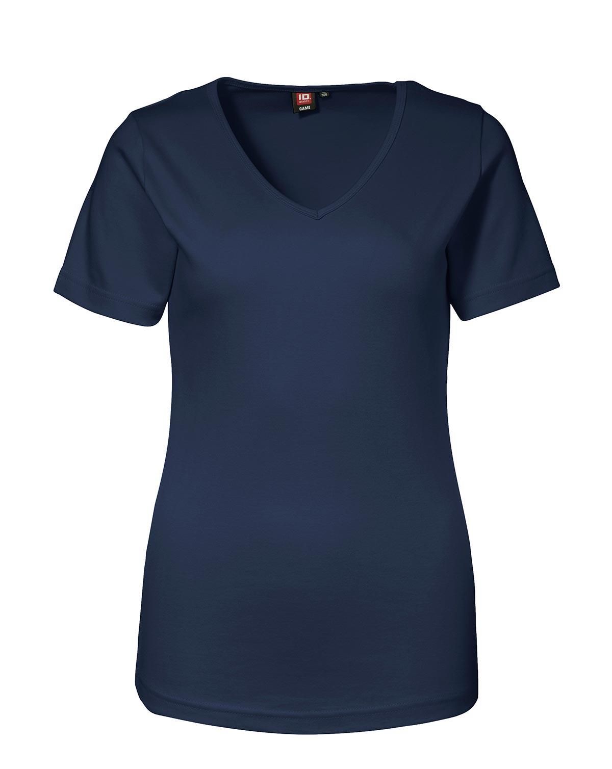 ID Feminin V-hals T-Shirt Navy