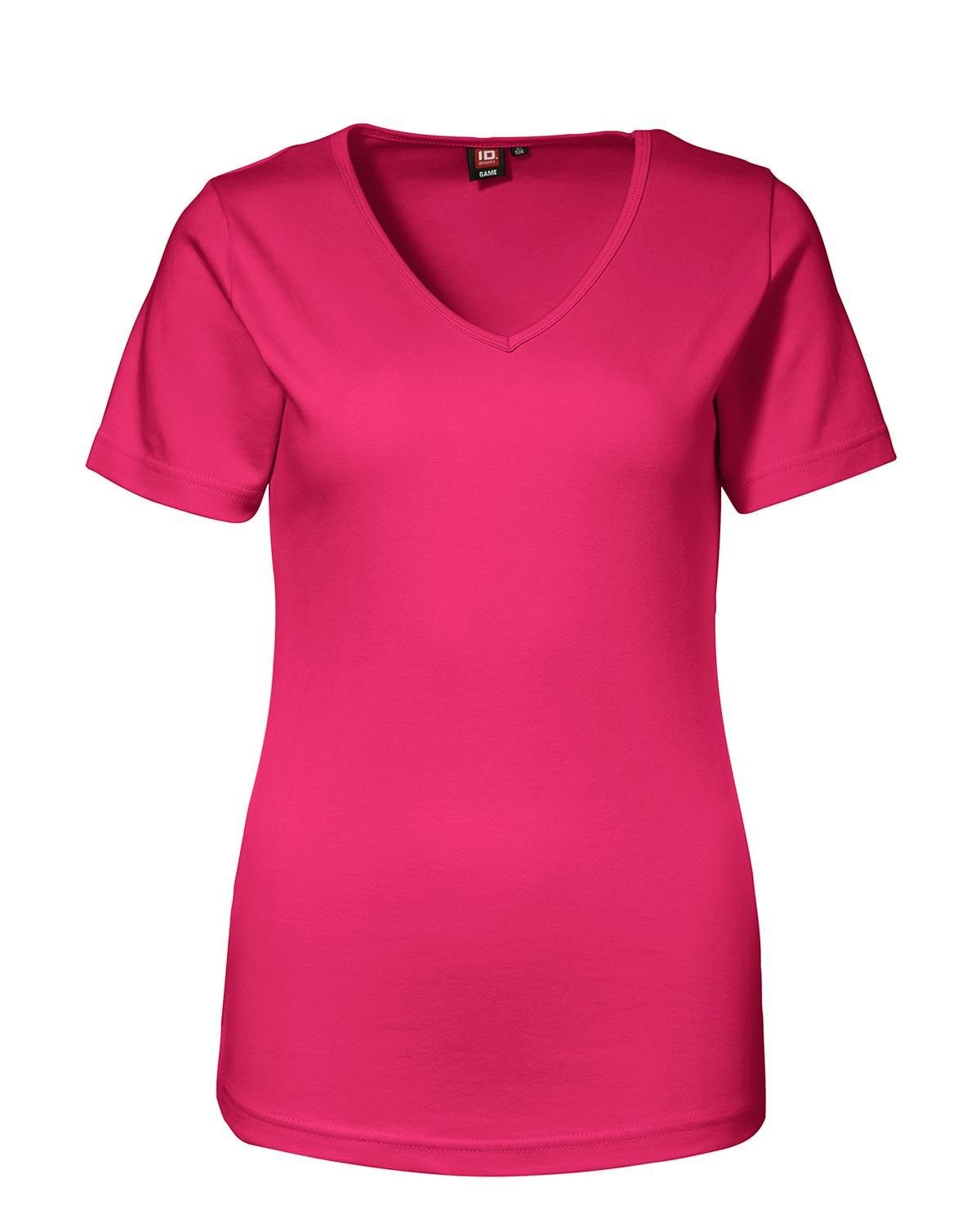 ID Feminin V-hals T-Shirt Pink