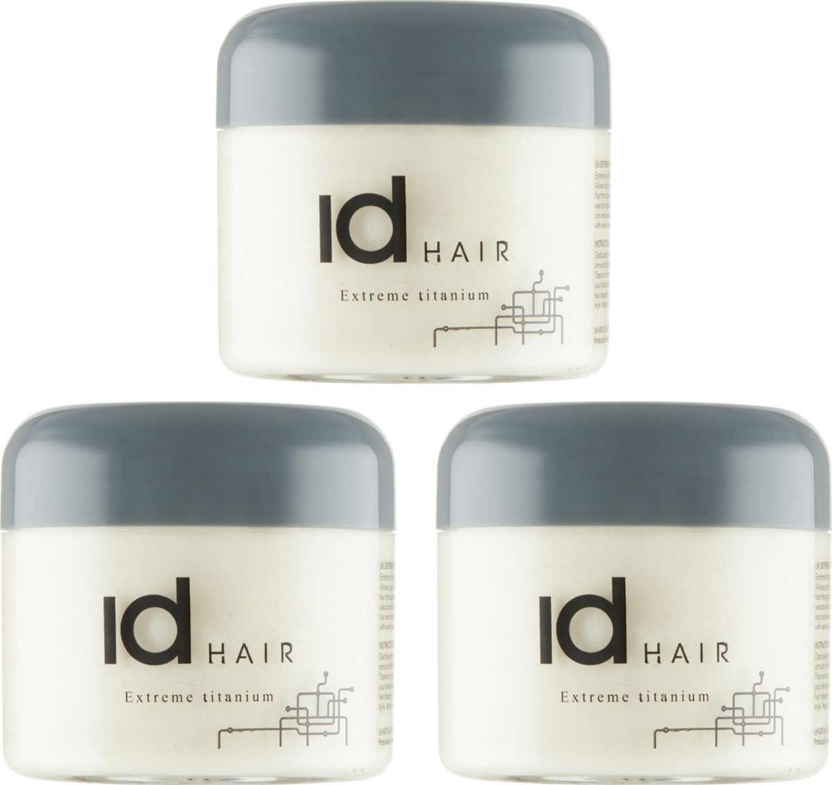 Id Hair - Extreme Titanium Voks 3x100 Ml