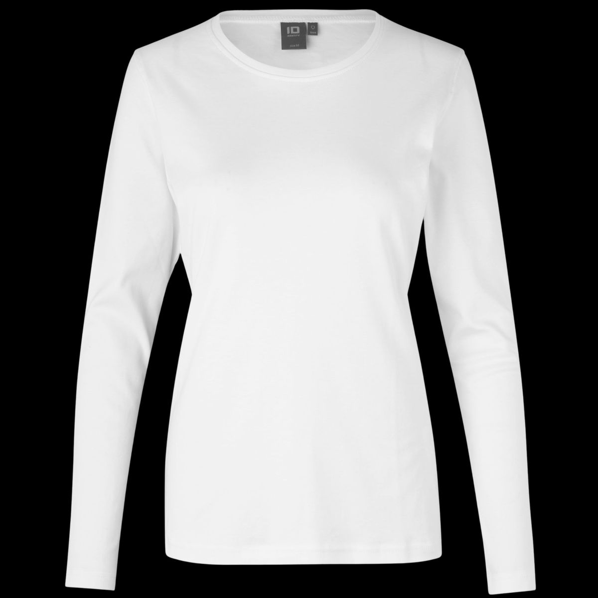 ID Interlock Dame Langærmet t-shirt - Hvid - 2XL