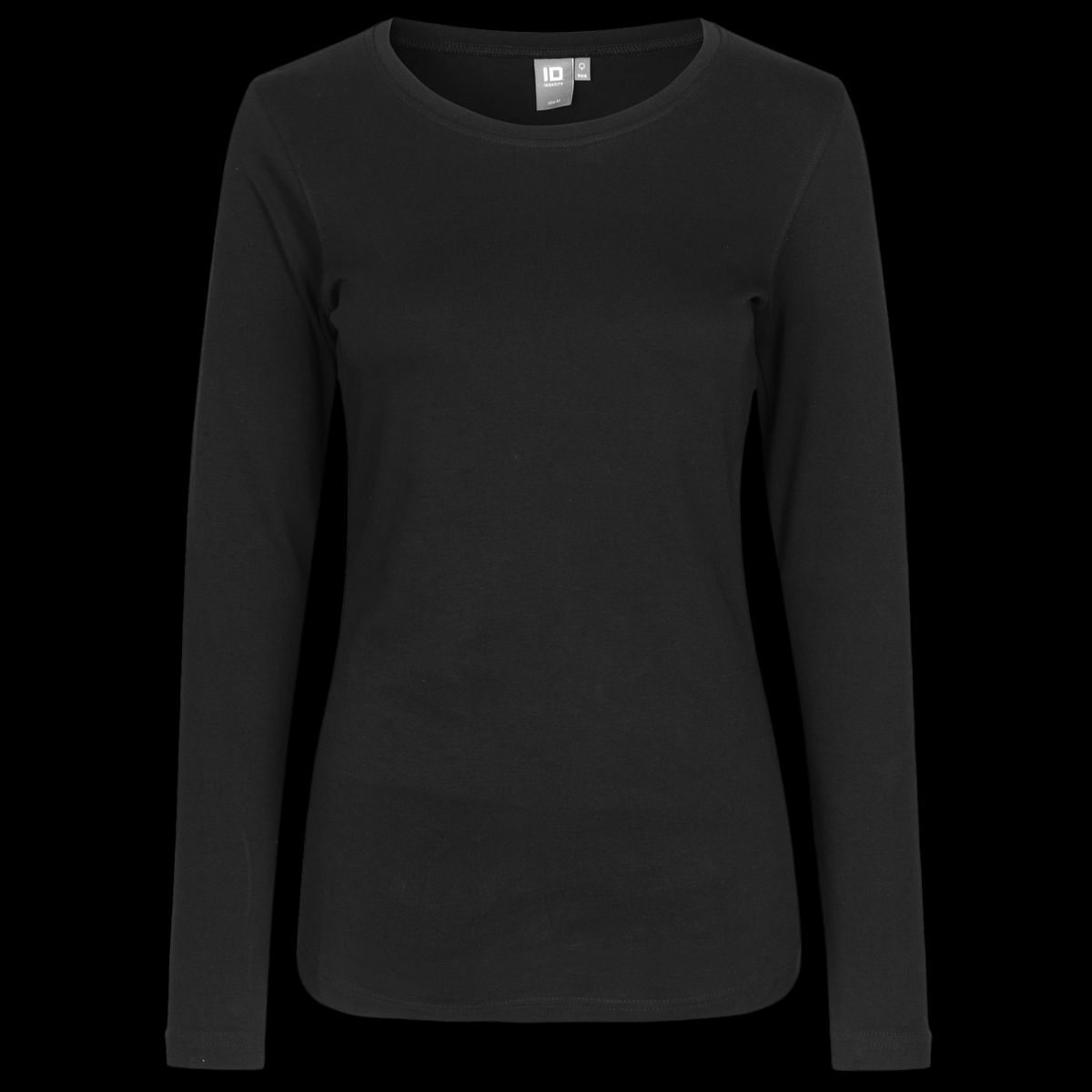 ID Interlock Dame Langærmet t-shirt - Sort - 2XL