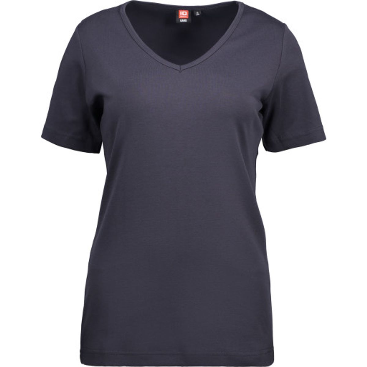 ID, Interlock dame T-shirt 0506, V-hals, navy, str. 3XL