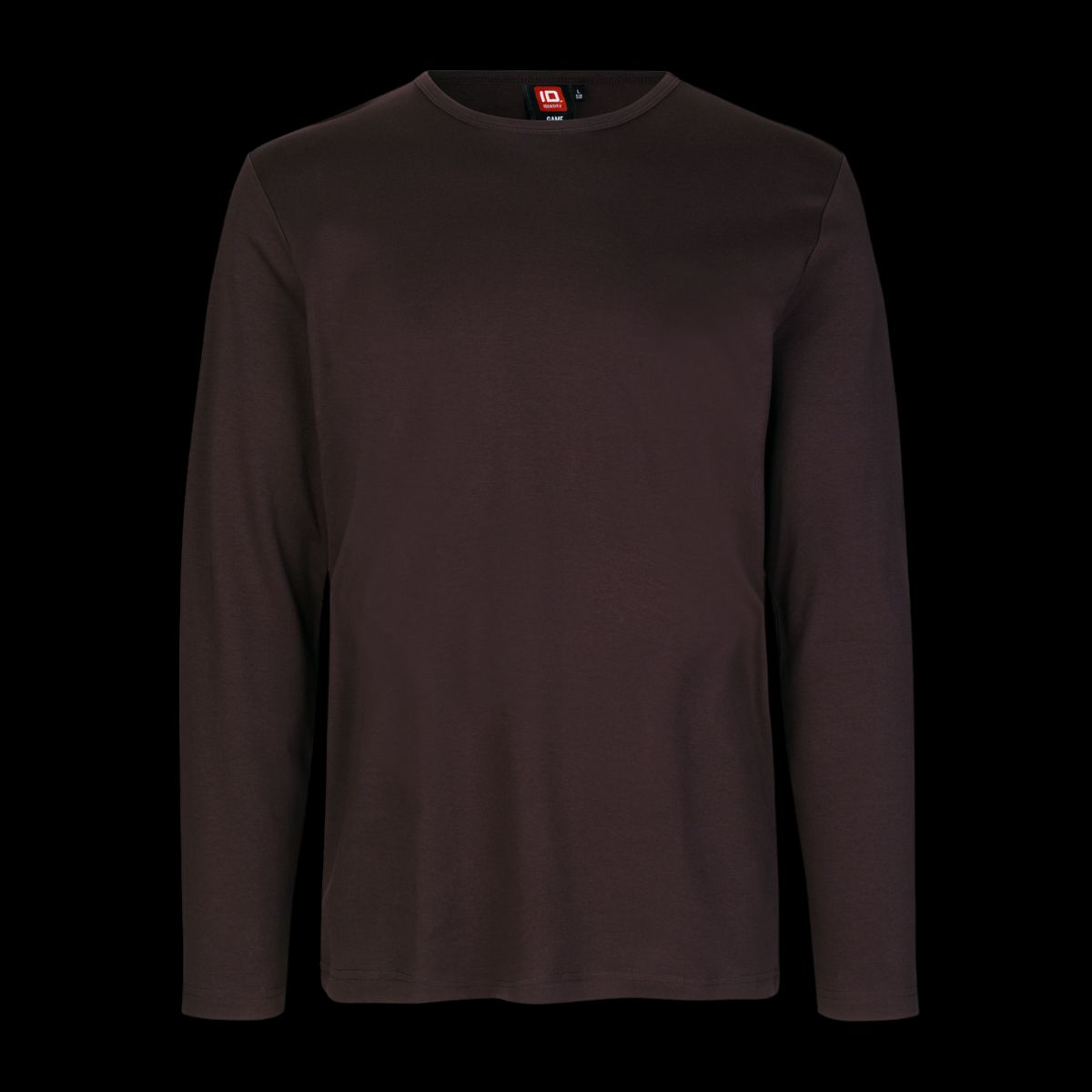 ID Interlock Herre Langærmet t-shirt - Mørk Bordeaux - L