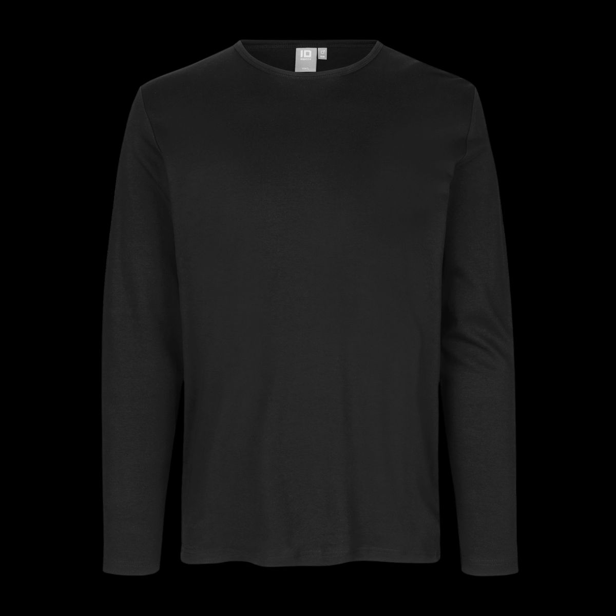 ID Interlock Herre Langærmet t-shirt - Sort - 3XL