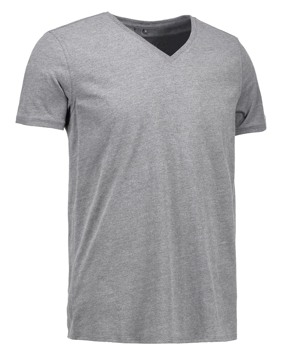 ID Klassisk V-Neck T-Shirt Grå Melange