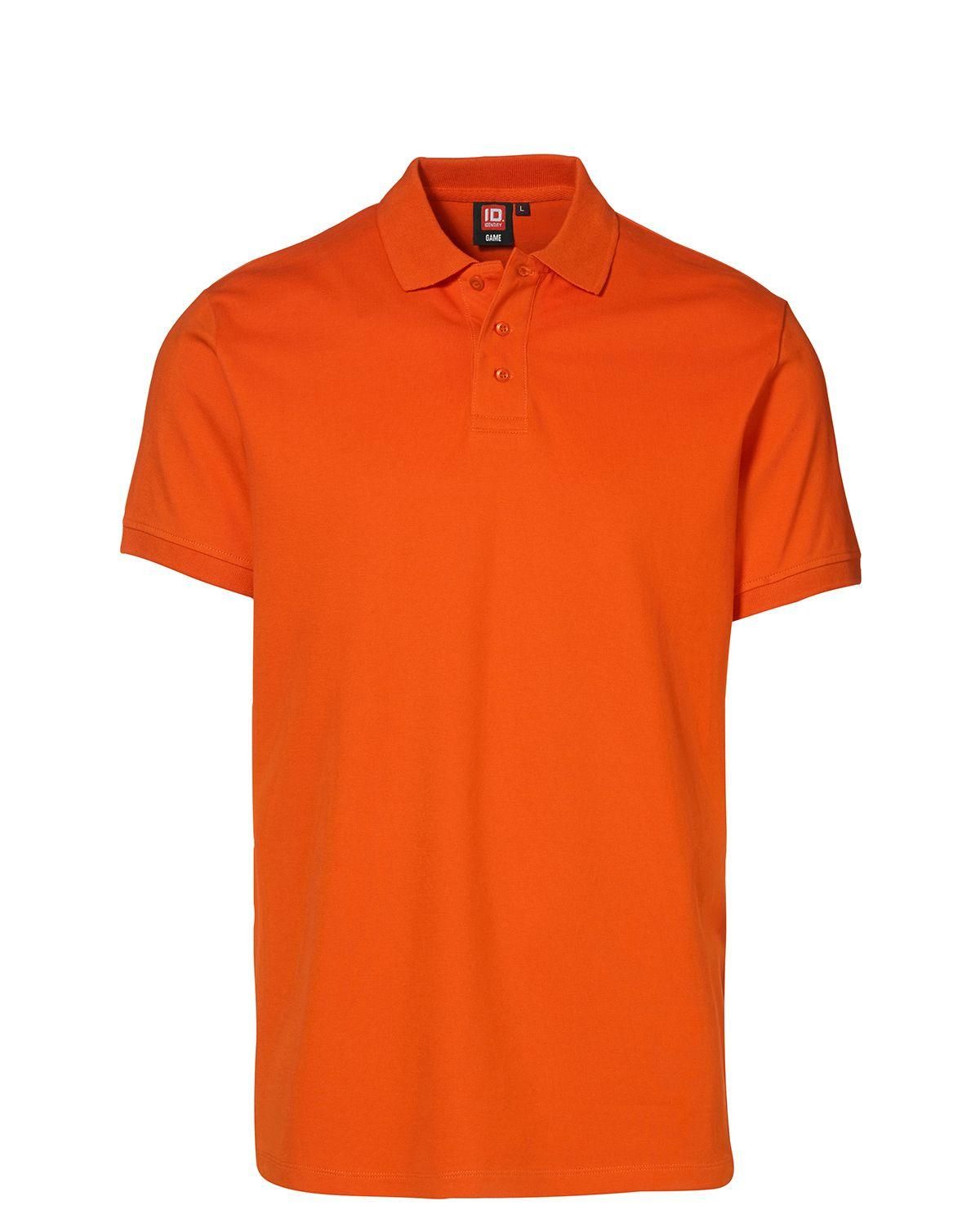 ID Piqué Polo Trøje Stretch Orange