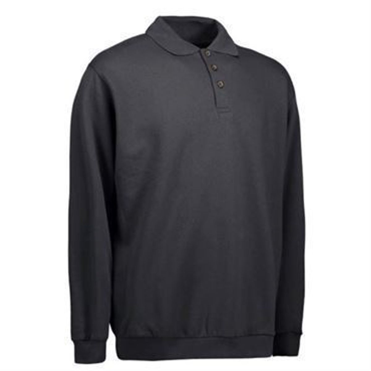 Id Polosweatshirt 0601 Koks Grå-3xl