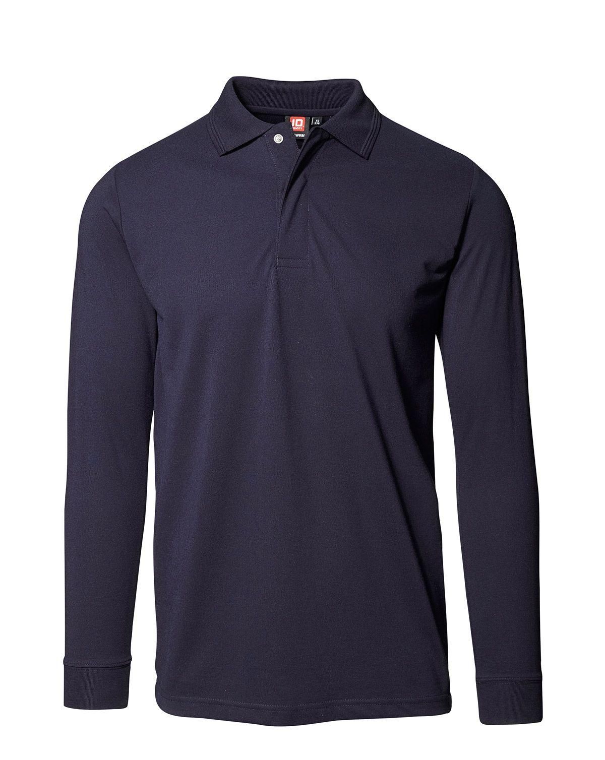 ID PRO Wear Langærmet Polo Trøje Navy