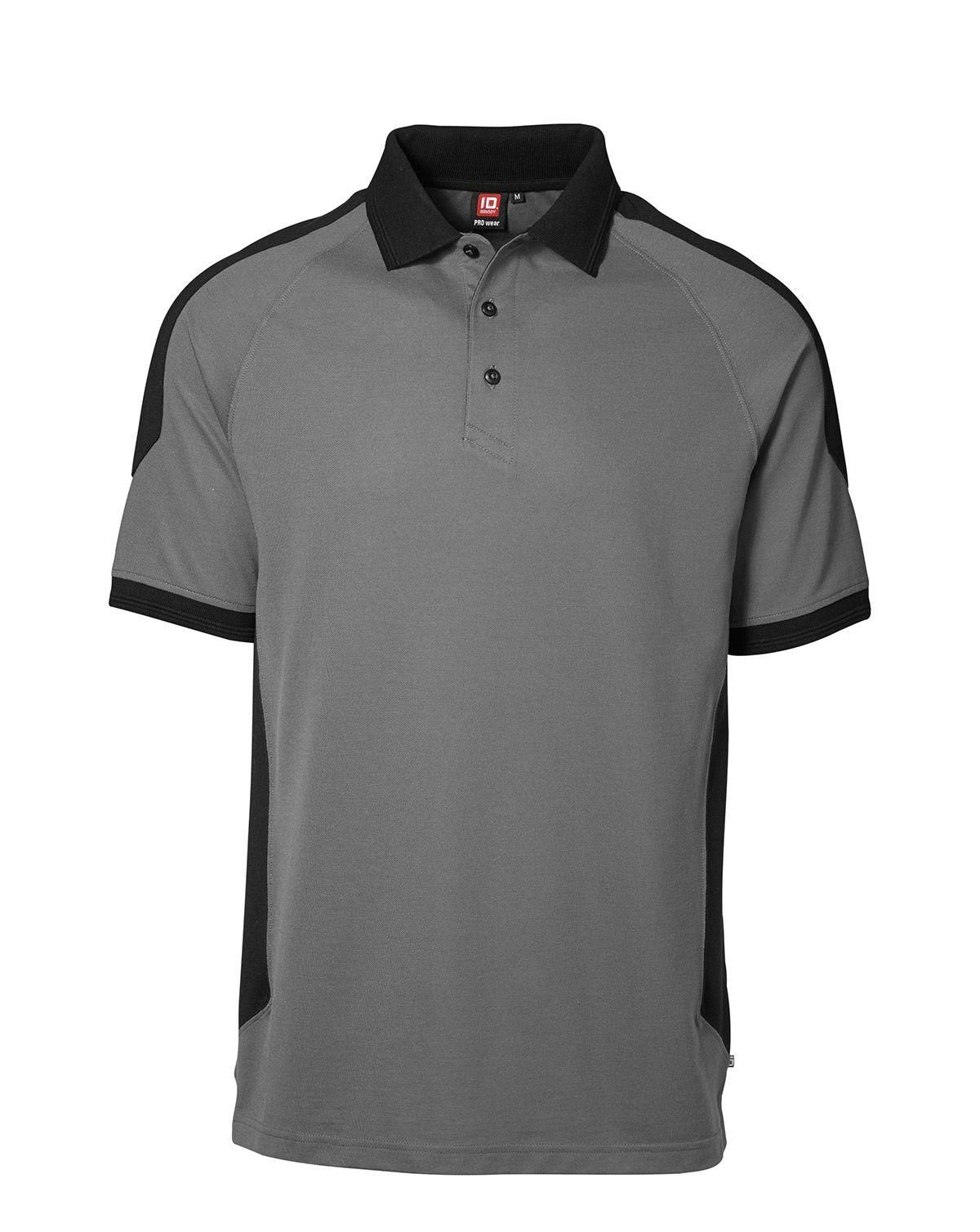 ID PRO wear polo, contrast Silver Grå