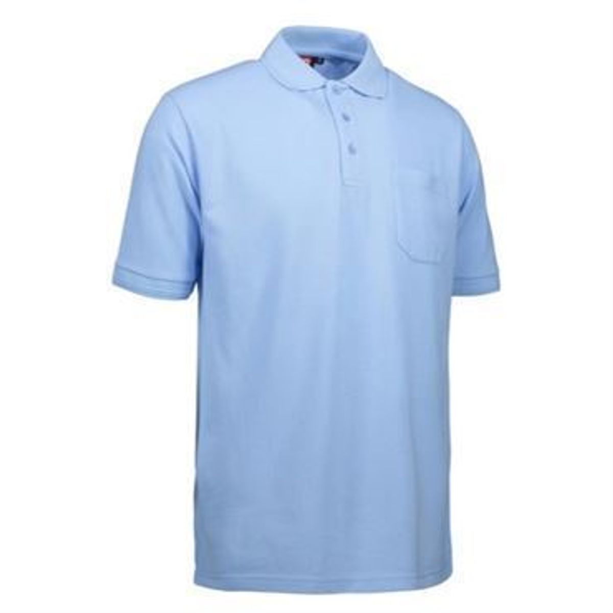 Id Pro Wear Polo Med Brystlomme 0320 Lys Blå-4xl