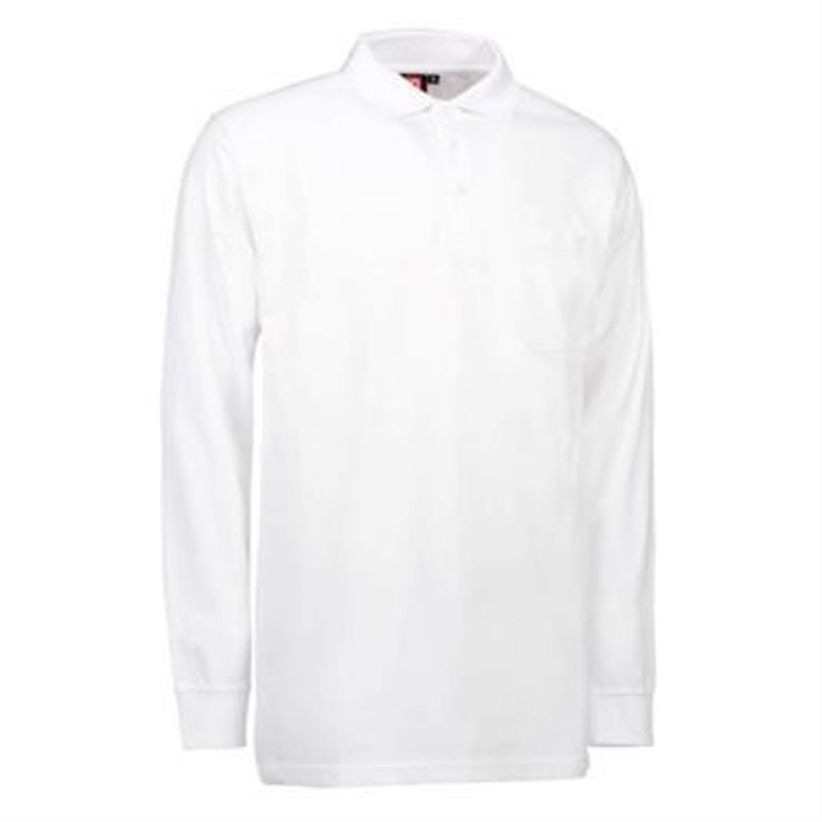 Id Pro Wear Polo Med Brystlomme Og Langeærmer 0326 Hvid-2xl