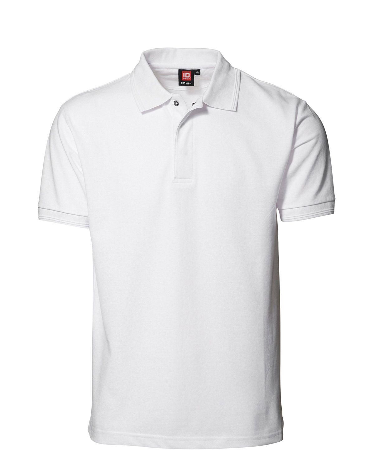 ID PRO Wear PoloSkjorte m. Trykknap Hvid