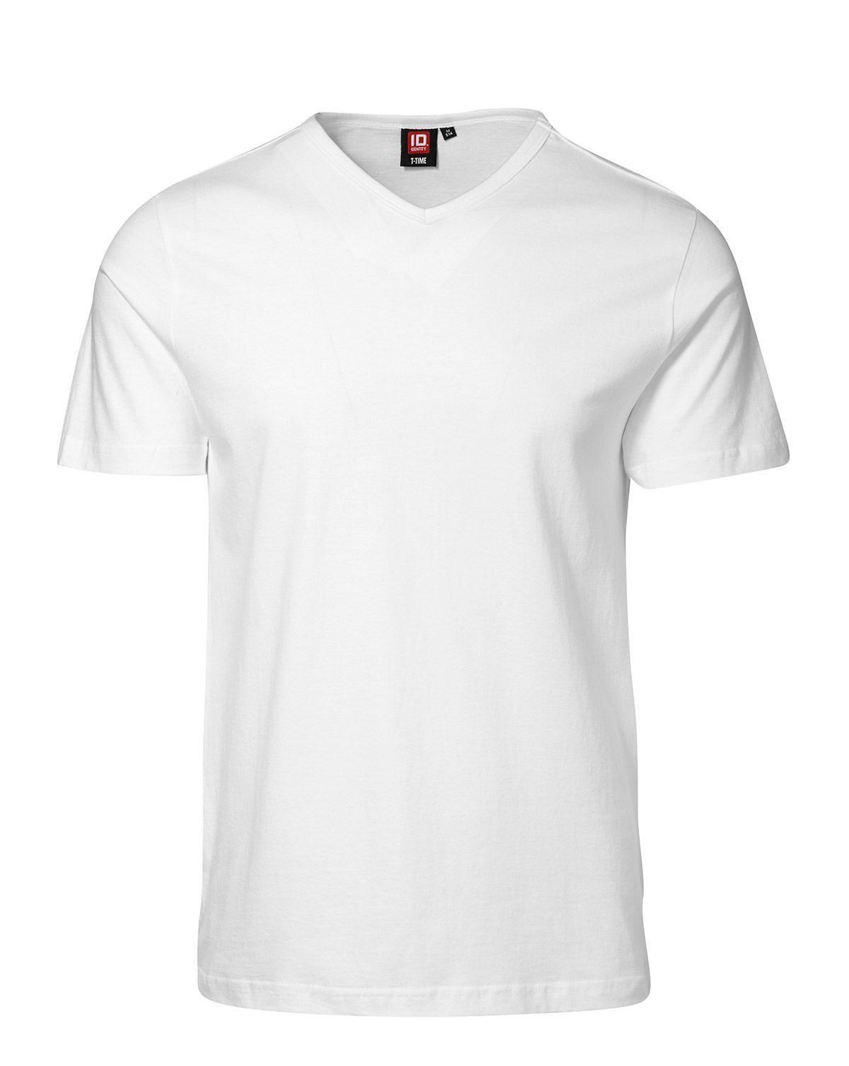 ID Snug fit V-neck T-Shirt Hvid