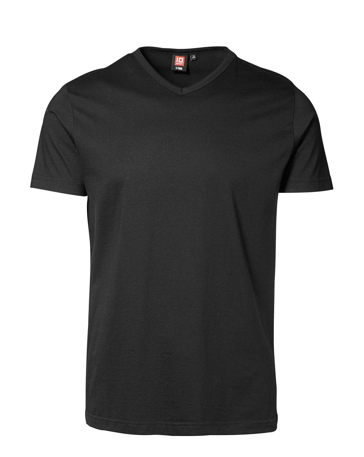 ID Snug fit V-neck T-Shirt Sort