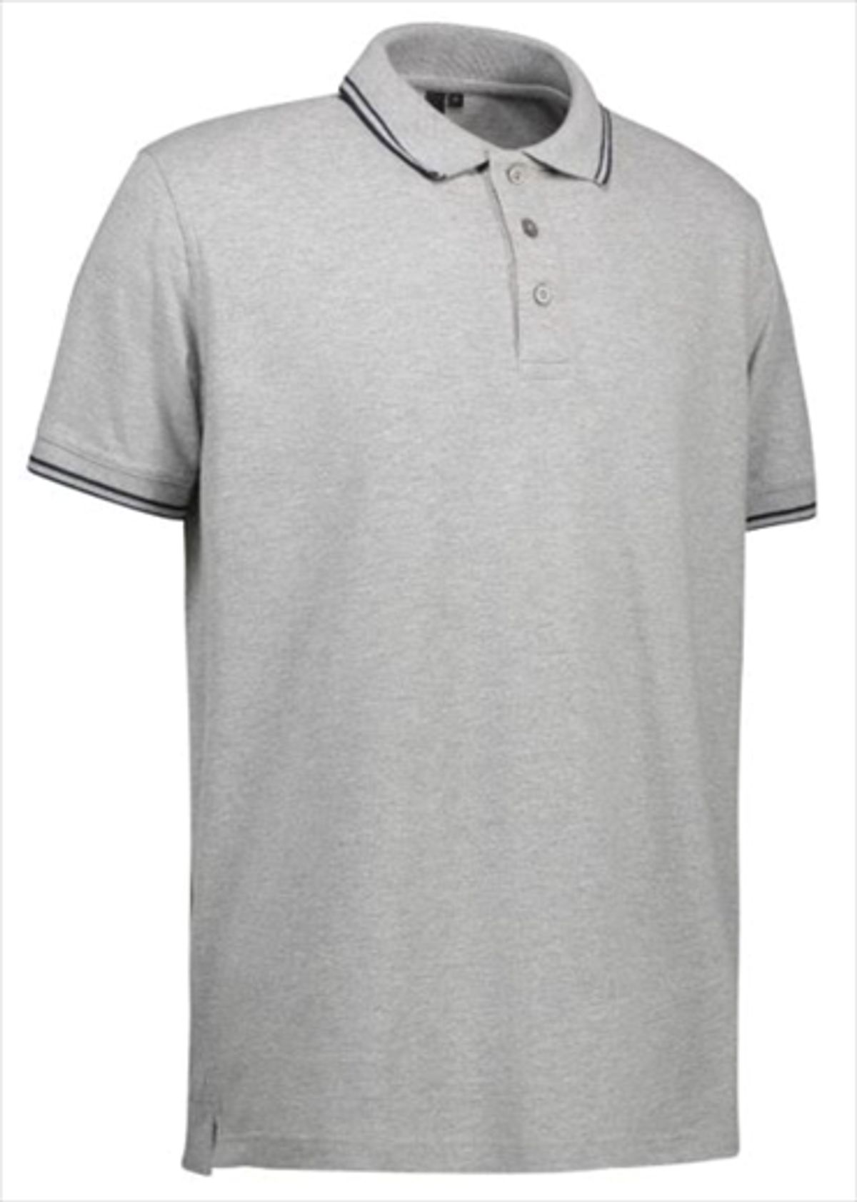 Id Stretch Polo 0522 Grå Melange-3xl