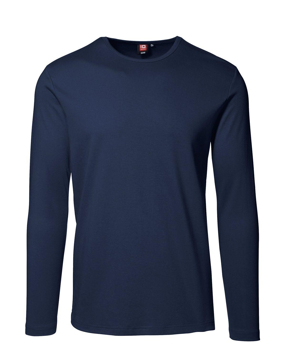 ID Tætsiddende Langærmet T-Shirt Navy