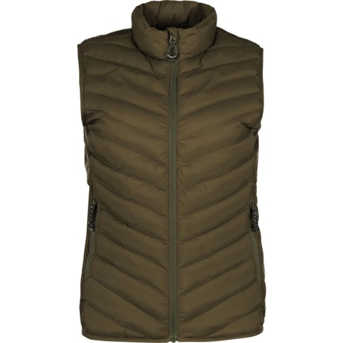 ID, vatteret stretch dame vest, 0893, Oliven, str. 2XL