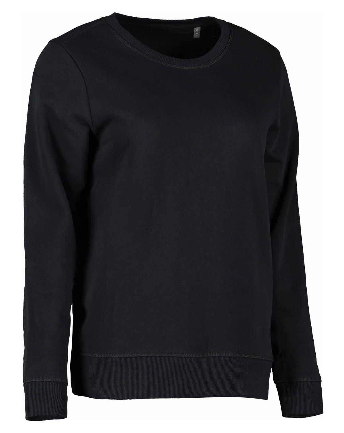 ID Økologisk Sweatshirt Core O-Neck Dame Sort