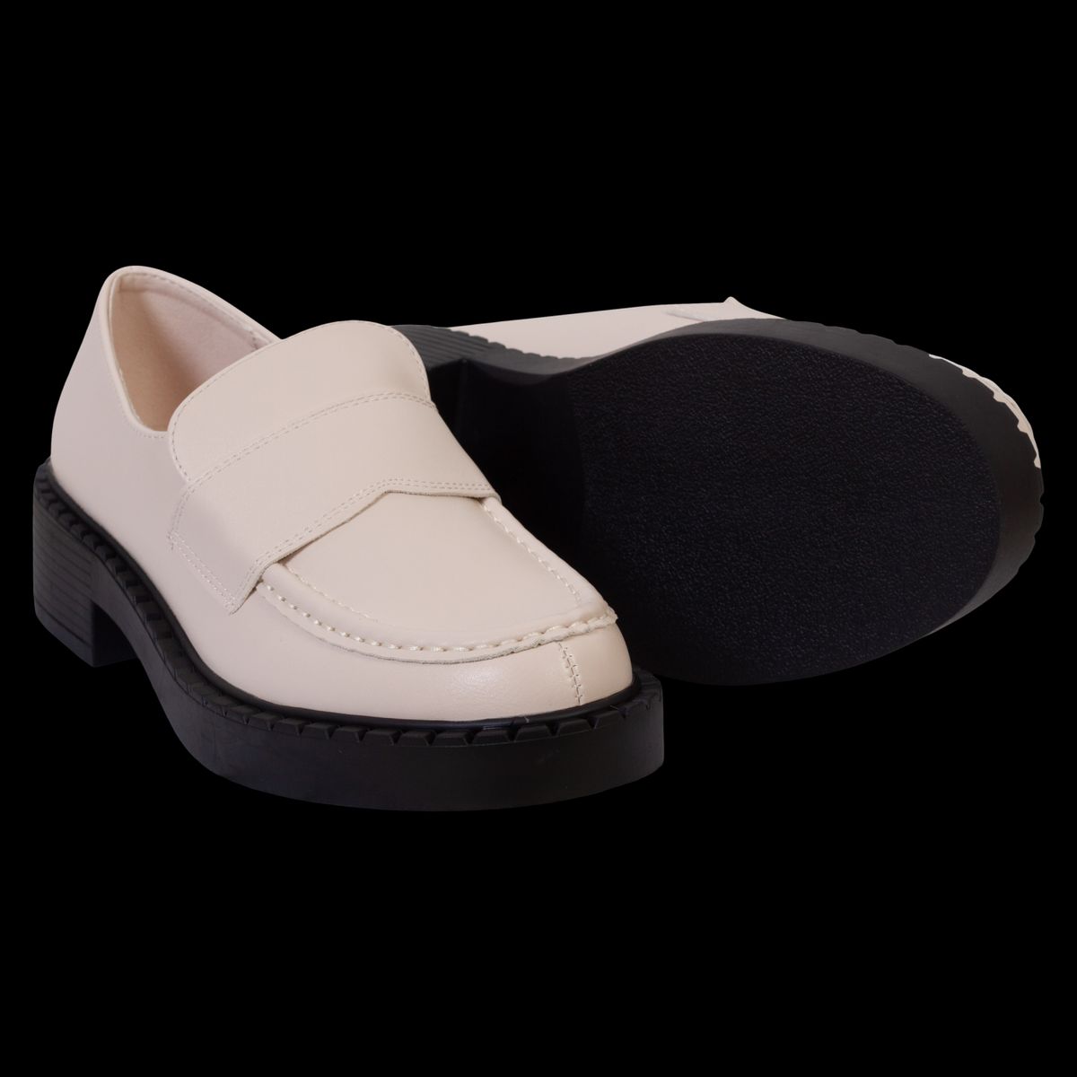 Ideal Shoes Dame Loafers - Beige - 37