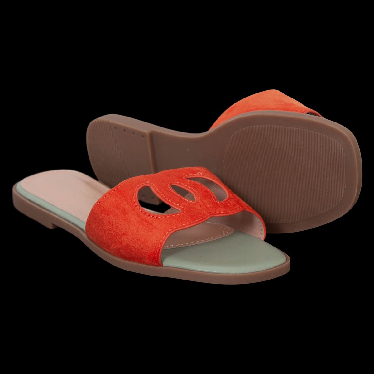 Ideal Shoes Dame Sandaler - Orange - 36