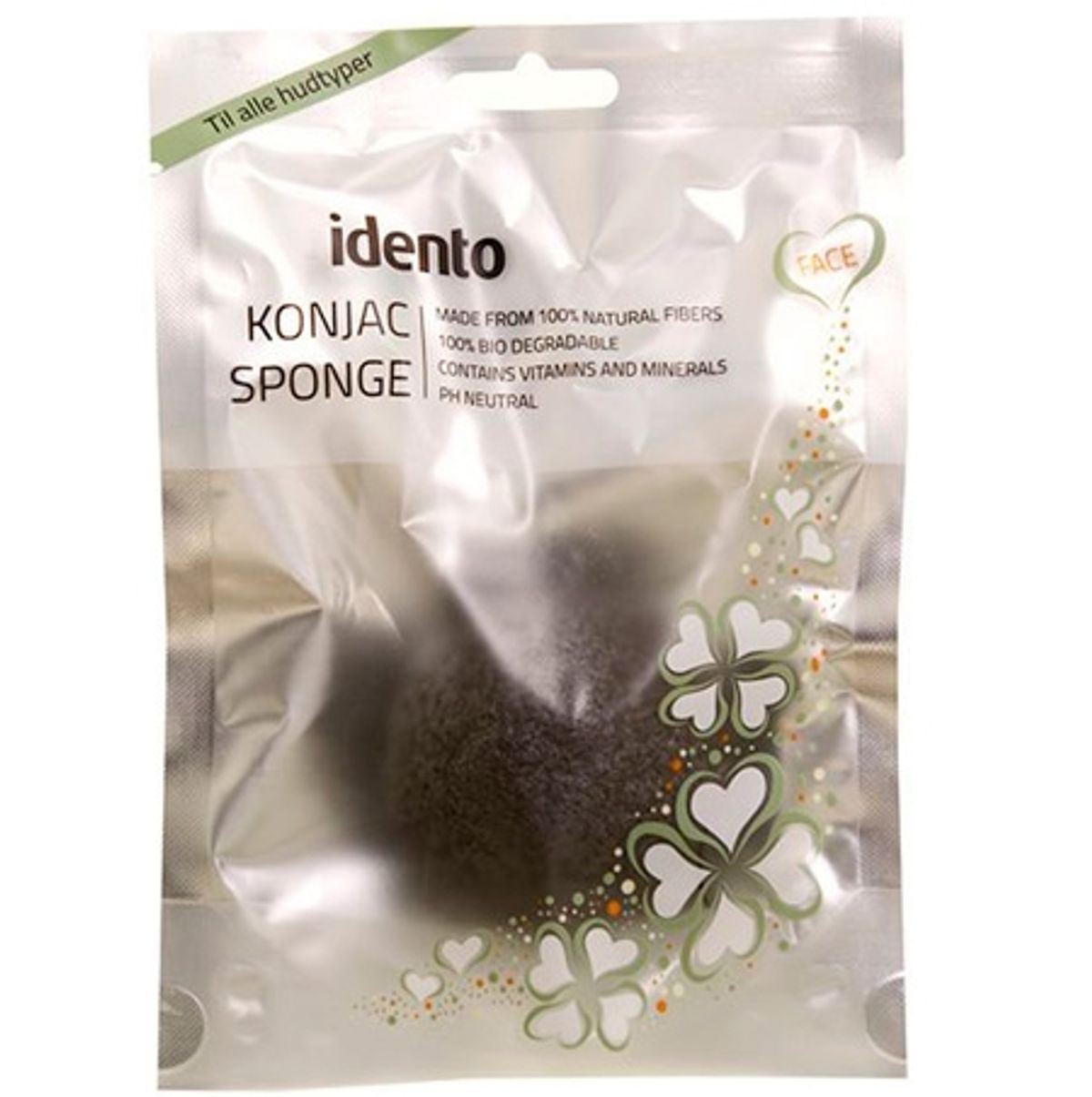 Idento Tør Konjac Svamp - Bamboo Charcoal