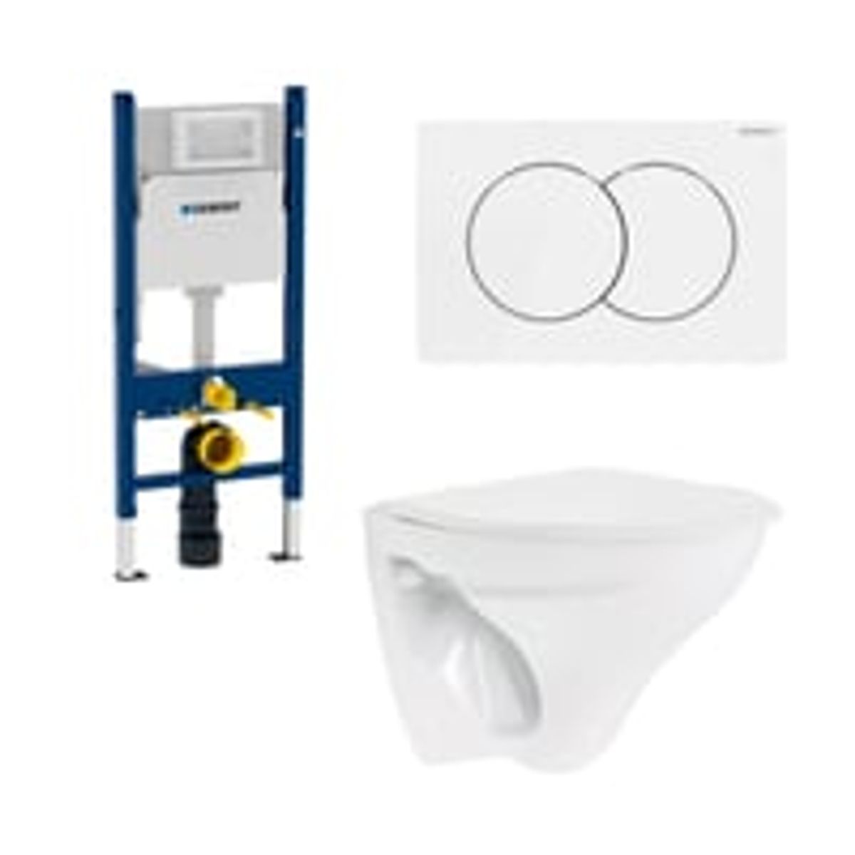 If Cera Delta Komplet Toiletpakke inkl. cisterne, sde, toilet, trykknap