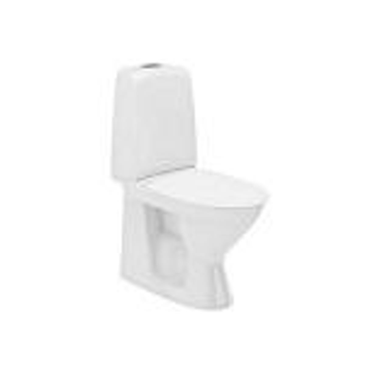 Ifö Spira toilet 6260. Med lukket S-lås. Rimfree, hvid