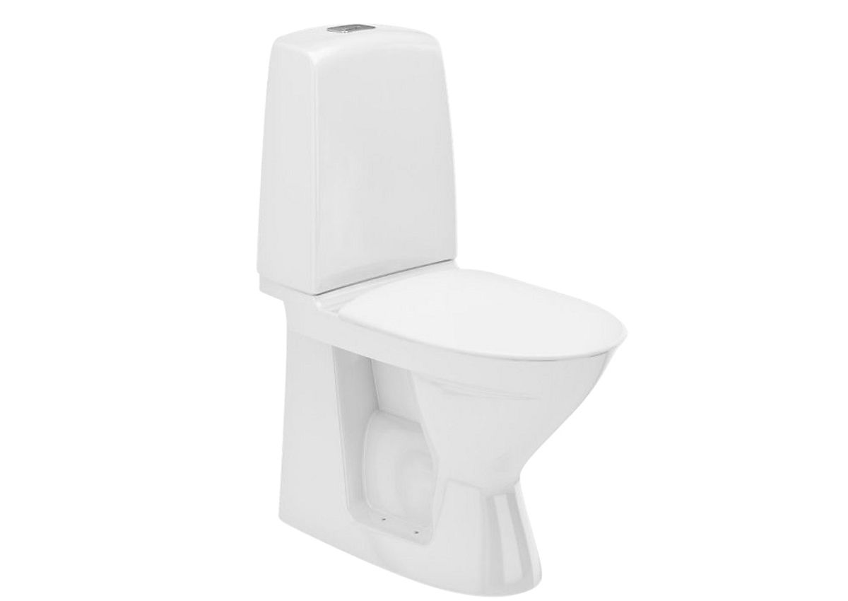 Ifö Spira toilet 6260. Med skjult S-lås. Rimfree. Hvid