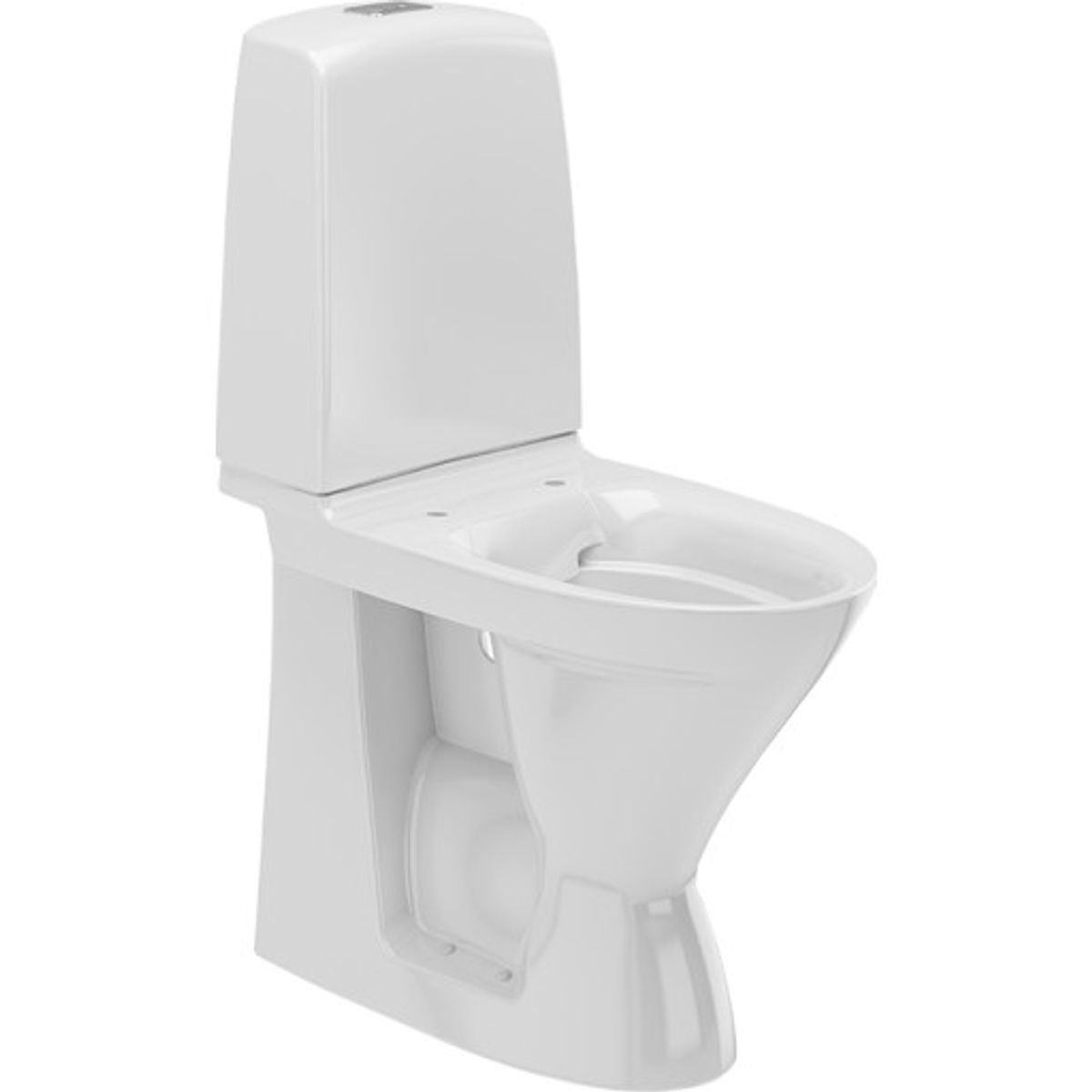 Ifö Spira toilet, uden skyllekant, rengøringsvenlig, hvid