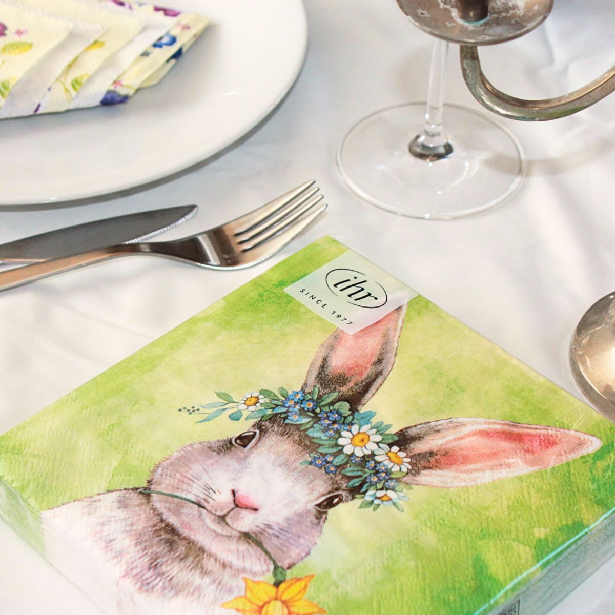 IHR Servietter | Easterfriends Bunny Green Lunch | 33x33 cm