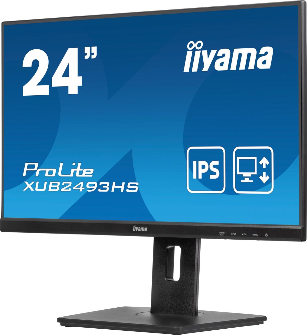 iiyama ProLite XUB2493HS-B6 24 1920 x 1080 (Full HD) HDMI DisplayPort 100Hz Pivot Skærm