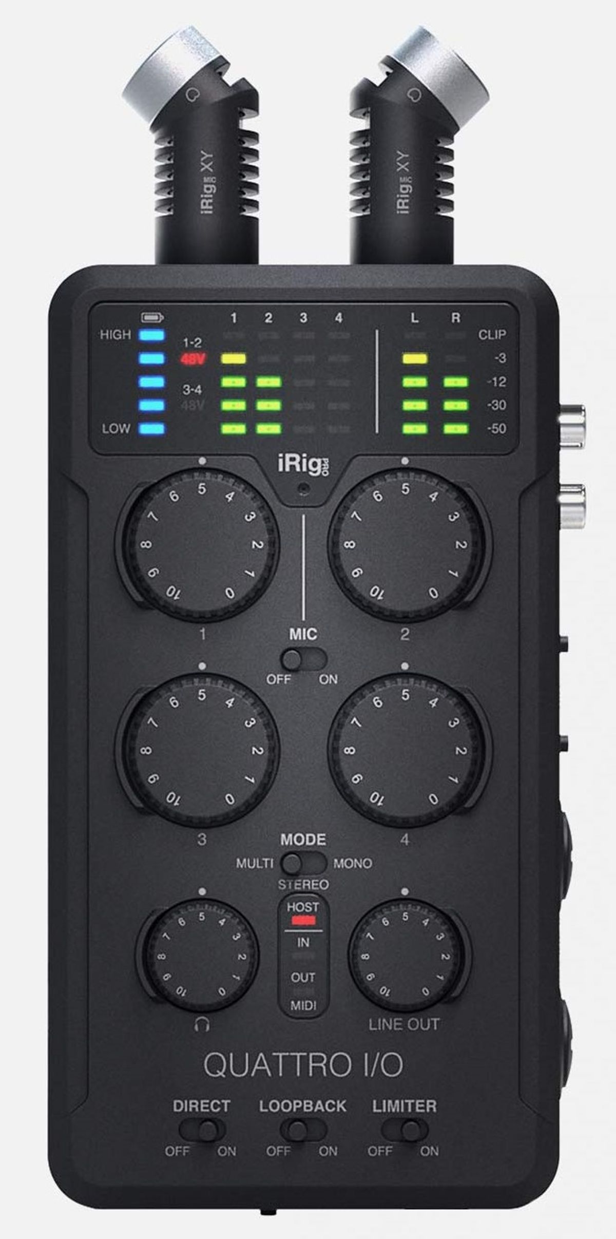 IK Multimedia iRig Pro Quattro I/O Deluxe Håndholdt Recorder