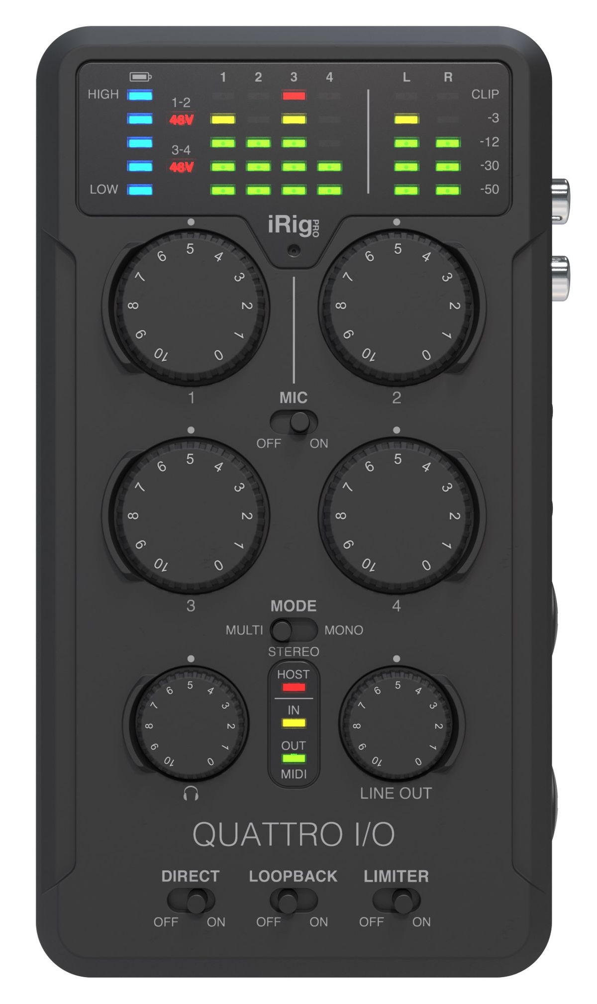 IK Multimedia iRig Pro Quattro I/O Håndholdt lydkort