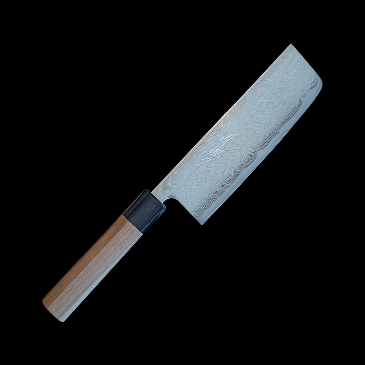 Ikyu | Nakiri 165 mm | Molybdenum | Suminagashi/Damaskus