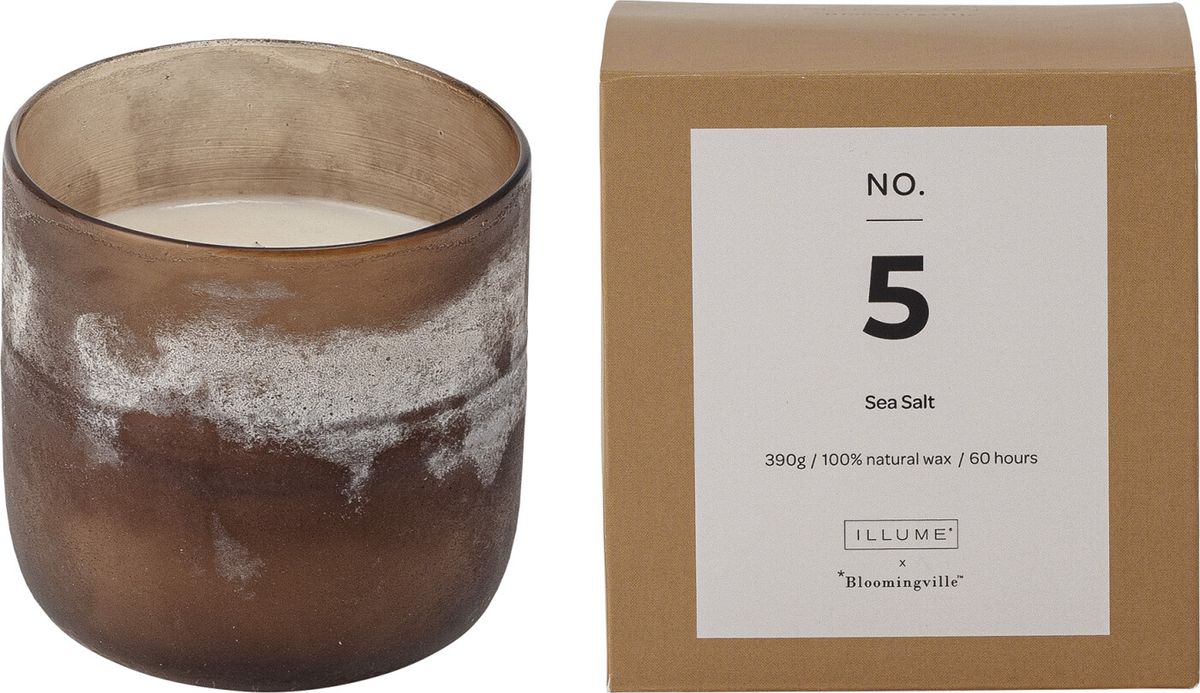 Illume X Bloomingville - No. 5 - Sea Salt Duftlys - Brun - Sojavoks