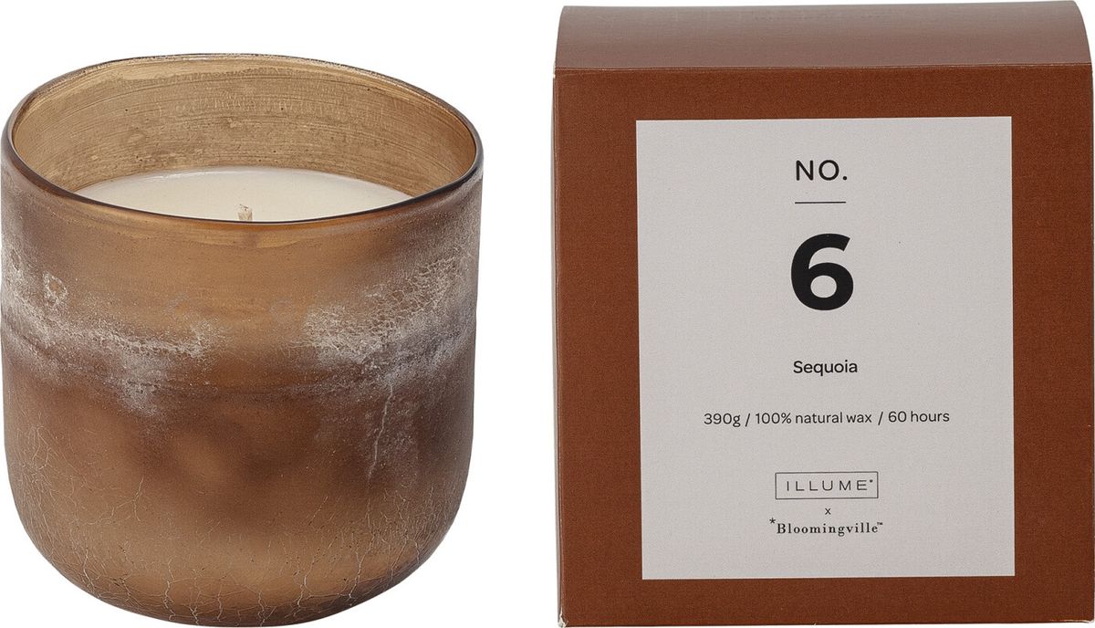 Illume X Bloomingville - No. 6 - Sequoia Duftlys - Brun - Sojavoks