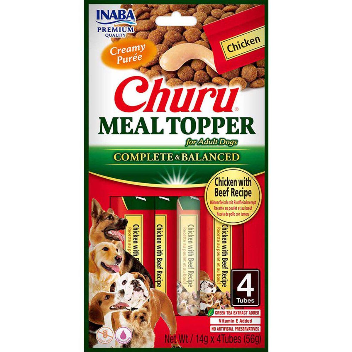 Imazo - Churu Dog Meal Topper Kylling/oksekød 4stk - Hundegodbidder