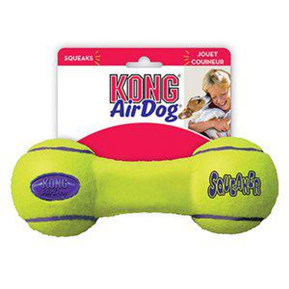 Imazo - Kong airdog squeaker dumbbell M 18x7cm hundelegetøj - Hundelegetøj