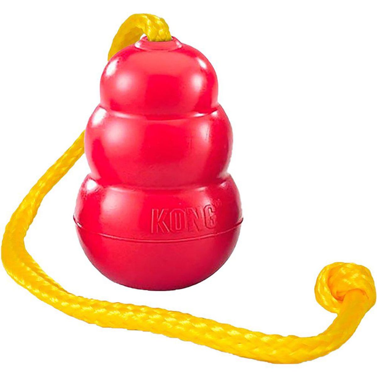 Imazo - Kong classic med reb, Medium 9x6x6cm 56cm - Hundelegetøj - Naturgummi