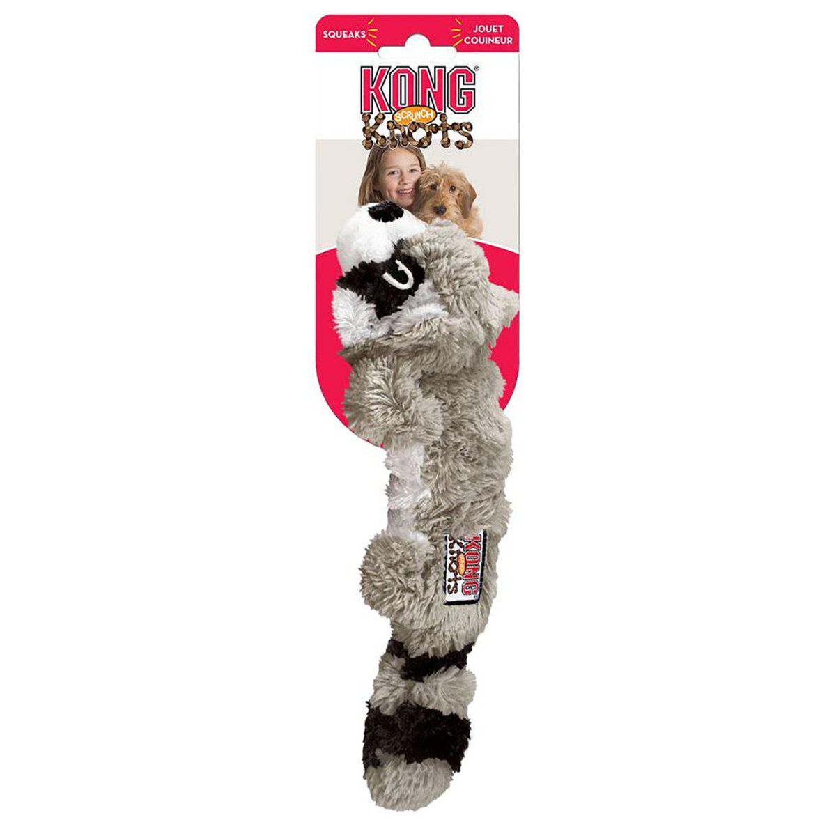 Imazo - Kong scrunch knots racoon S/M 26x6x5 cm hundelegetøj - Hundelegetøj - Plys","Polyester","Reb - Alt til Hunden