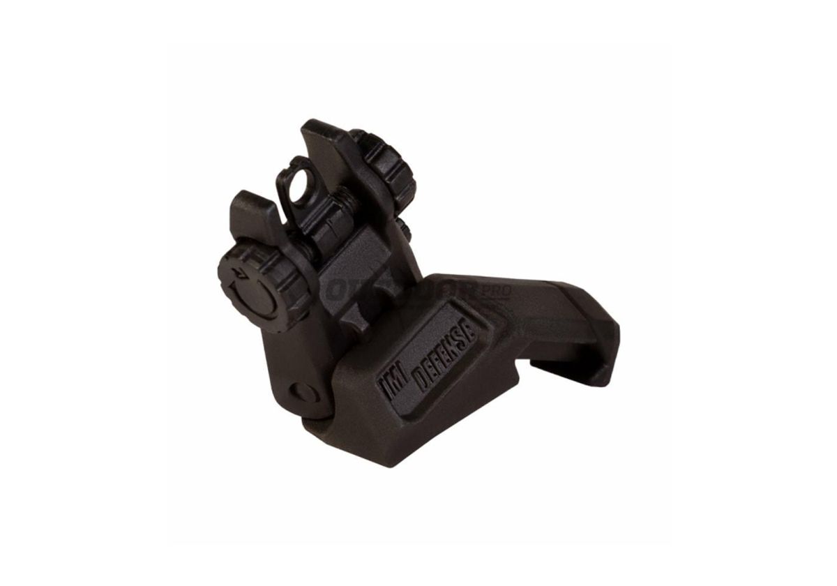 IMI Defense TRS Polymer Rear Flip Up Sight 45 Degrees Offset Black